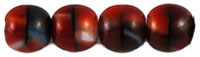 Round Beads 5mm (loose) : Stripe Red/Black/Brown