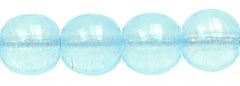 Round Beads 6mm (loose) : Coated - Milky Aqua