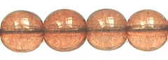 Round Beads 6mm (loose) : Coated - Rosa