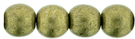 Round Beads 6mm (loose) : ColorTrends: Saturated Metallic Golden Lime