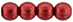 Round Beads 6mm (loose) : ColorTrends: Saturated Metallic Cherry Tomato