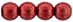 Round Beads 6mm (loose) : ColorTrends: Saturated Metallic Cherry Tomato
