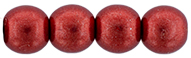 Round Beads 6mm (loose) : ColorTrends: Saturated Metallic Cherry Tomato