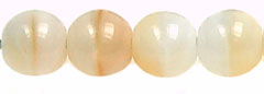 Round Beads 6mm (loose) : White/Beige