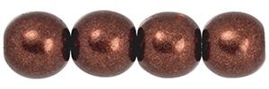 Round Beads 6mm (loose) : ColorTrends: Saturated Metallic Chicory Coffee