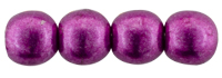 Round Beads 6mm (loose) : ColorTrends: Sueded Gold Fuchsia Red