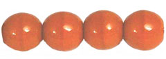 Round Beads 6mm (loose) : Lt Terracota Qpaque.