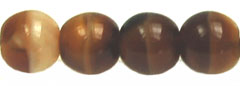 Round Beads 6mm (loose) : Milky Caramel