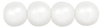 Round Beads 6mm (loose) : Pearl Coat - Snow