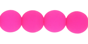 Round Beads 6mm : Neon Pink