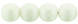 Round Beads 6mm (loose) : Powdery - Pastel White