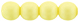 Round Beads 6mm (loose) : Powdery - Pastel Yellow