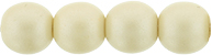 Round Beads 6mm (loose) : Powdery - Beige
