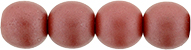 Round Beads 6mm (loose) : Powdery - Maroon