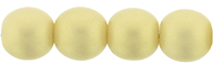 Round Beads 6mm (loose) : Powdery - Light Gold