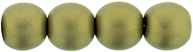 Round Beads 6mm (loose) : Powdery - Antique Gold