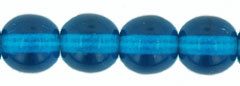 Round Beads 6mm (loose) : Capri Blue