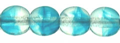 Round Beads 6mm (loose) : Crystal/Capri Blue