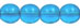 Round Beads 6mm (loose) : Dk Capri Blue