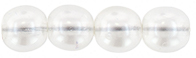 Round Beads 6mm (loose) : Transparent Pearl - Brilliant White