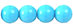Round Beads 6mm (loose) : Blue Turquoise