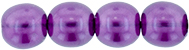Round Beads 6mm (loose) : Transparent Pearl - Grape