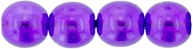 Round Beads 6mm (loose) : Transparent Pearl - Violet
