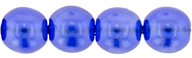 Round Beads 6mm (loose) : Transparent Pearl - French Blue