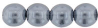 Round Beads 6mm (loose) : Transparent Pearl - Storm Cloud