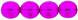 Round Beads 6mm (loose) : Transparent Pearl - Magenta