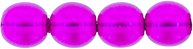 Round Beads 6mm (loose) : Transparent Pearl - Magenta