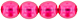 Round Beads 6mm (loose) : Transparent Pearl - Hot Pink