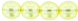 Round Beads 6mm (loose) : Transparent Pearl - Lemon Zest