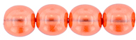 Round Beads 6mm (loose) : Transparent Pearl - Salmon