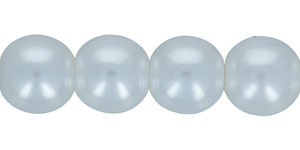 Round Beads 6mm (loose) : Pearl Coat - Snow