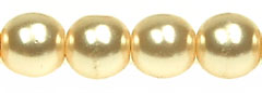 Round Beads 6mm (loose) : Pearl Coat - Cream