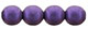 Round Beads 6mm (loose) : Metallic Suede - Purple