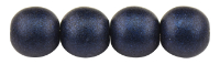 Round Beads 6mm (loose) : Metallic Suede - Dk Blue