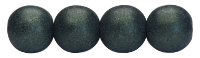 Round Beads 6mm (loose) : Metallic Suede - Lt Green
