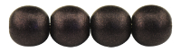 Round Beads 6mm (loose) : Metallic Suede - Dk Plum