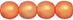 Round Beads 6mm (loose) : Neon Light Orange
