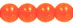 Round Beads 6mm (loose) : Opaque Bright Orange