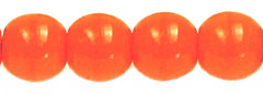 Round Beads 6mm (loose) : Opaque Bright Orange