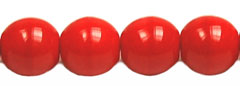Round Beads 6mm : Opaque Red