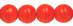 Round Beads 6mm (loose) : Opaque Red