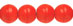 Round Beads 6mm (loose) : Opaque Red