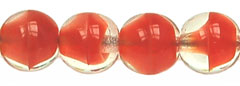 Round Beads 6mm (loose) : Crystal/ Red
