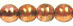 Round Beads 6mm (loose) : Luster - Rose/Gold Topaz