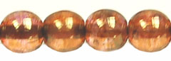 Round Beads 6mm (loose) : Luster - Rose/Gold Topaz