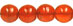 Round Beads 6mm (loose) : Blue Luster - Opal/Orange Multi
